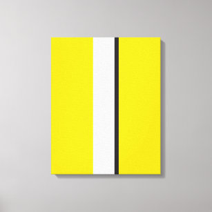 Yellow Sportscar Stripe Canvas Print