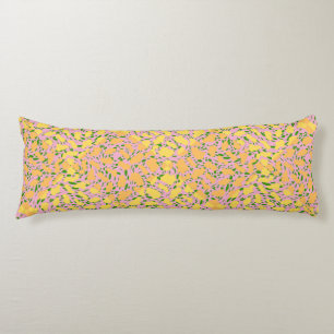 Yellow Spot Pattern.YO01.Pink BG Body Pillow