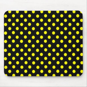 Yellow Spot Polka Dot Mousepad