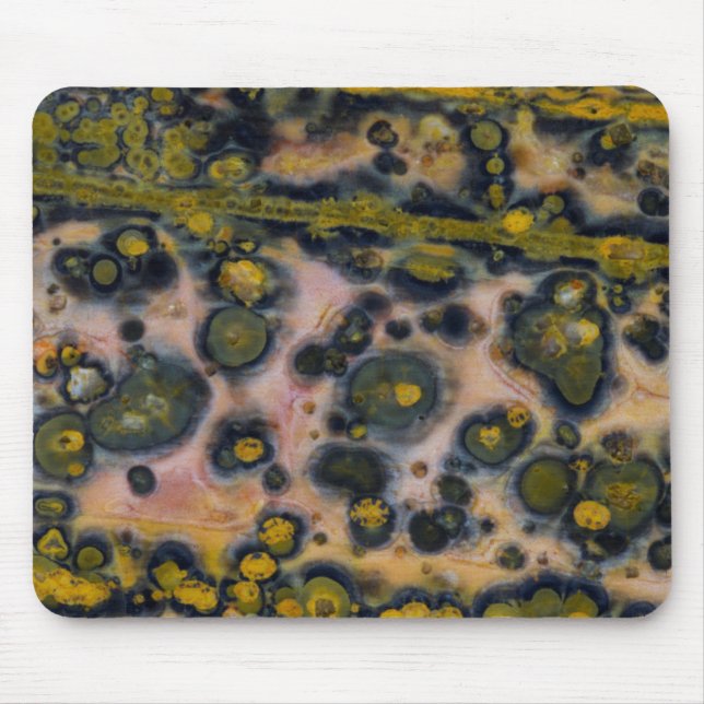 Yellow spotted Ocean Jasper Mouse Pad (Front)