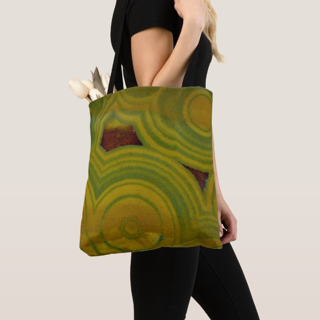 Yellow Spotted Ocean Jasper Tote Bag (Close Up)
