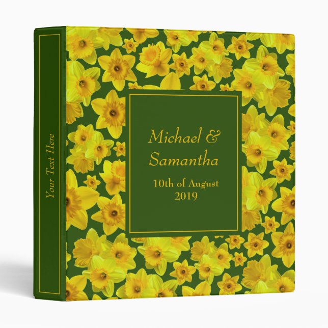 Yellow Spring Daffodil - Wedding Binder (Front/Spine)