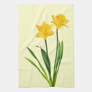 Yellow Spring Daffodils - Daffodil Template Kitchen Towel