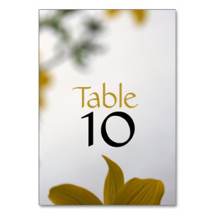 Yellow Spring Flowers with number to customize 2 Table Number