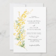 Yellow Spring Mimosa Wattle Flowers Chic Wedding