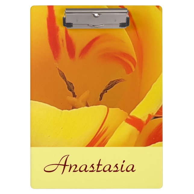 Yellow Spring Tulip  Clipboard (Front)