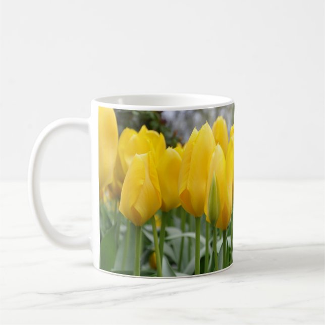 Yellow spring tulips coffee mug (Left)