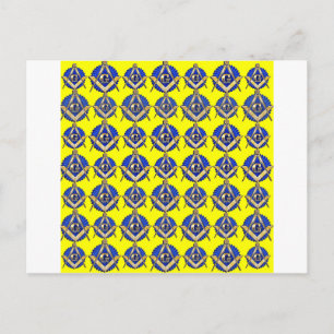 Yellow Square & Compass Postcard
