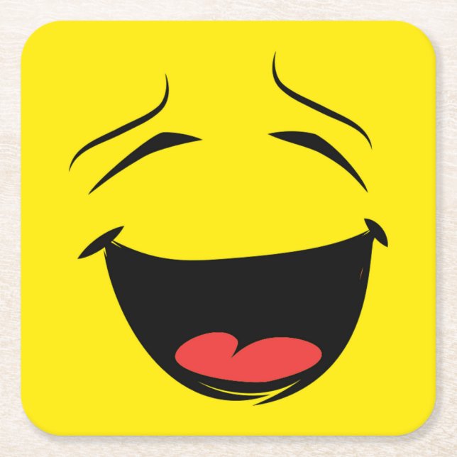 YELLOW SQUARE PAPER COASTER (Front)