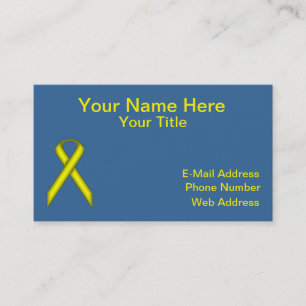 Yellow Standard Ribbon by Kenneth Yoncich Business Card