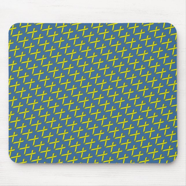 Yellow Standard Ribbon by Kenneth Yoncich Mouse Pad (Front)
