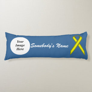 Yellow Standard Ribbon Template by Kenneth Yoncich Body Pillow