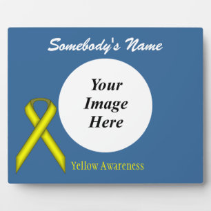 Yellow Standard Ribbon Template by Kenneth Yoncich Plaque