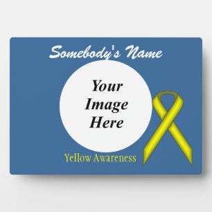 Yellow Standard Ribbon Template by Kenneth Yoncich Plaque