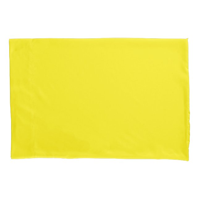 Yellow Standard Sized Single Pillowcase (Front)