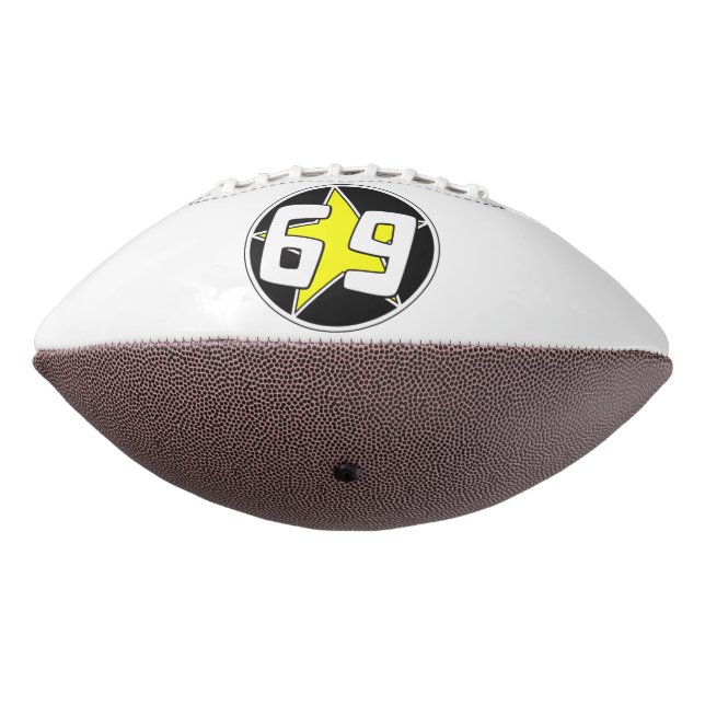 Yellow Star 69  Football (Rotated 270)