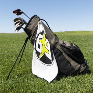 Yellow Star 69  Golf Towel