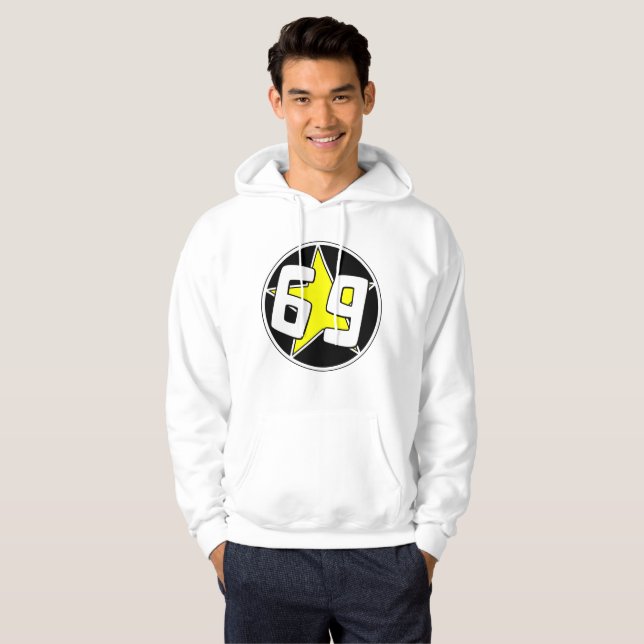 Yellow Star 69  Hoodie (Front Full)