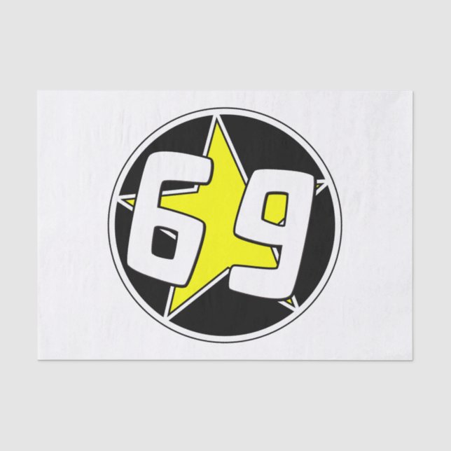 Yellow Star 69  Tissue Paper (Front)