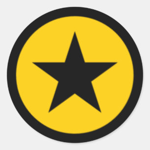 yellow Star Classic Round Sticker