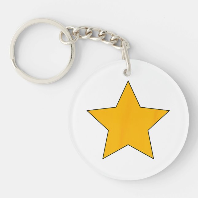 Yellow Star Keychain (Front)