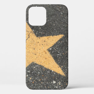 Yellow star-printed pavement iPhone 12 case