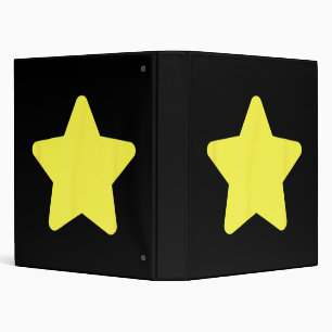 Yellow star tree Merry christmas Binder
