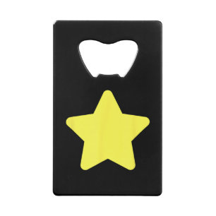 Yellow star tree Merry christmas Credit Card Bottle Opener