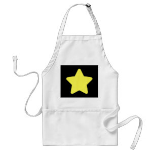 Yellow star tree Merry christmas Standard Apron