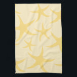 Yellow Starfish Pattern. Kitchen Towel<br><div class="desc">This starfish design is in warm shades of sunny yellow and light yellow. This pattern has a Summer beach theme.</div>