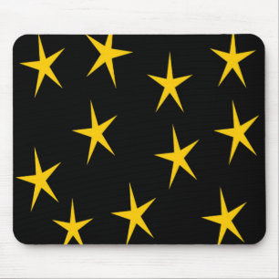 YELLOW STARS MOUSE PAD