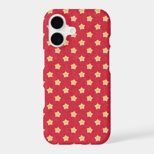 Yellow Stars on Red Vintage Pattern (Back)