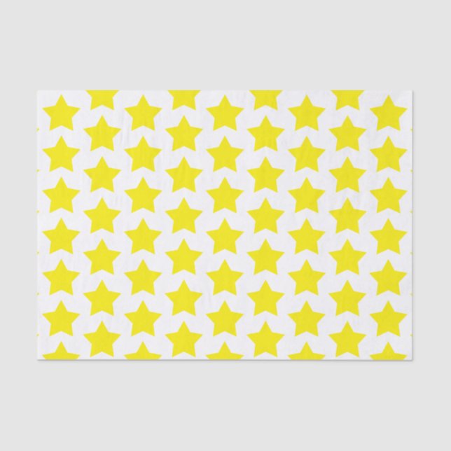 Yellow Stars Tissue Paper (Front)