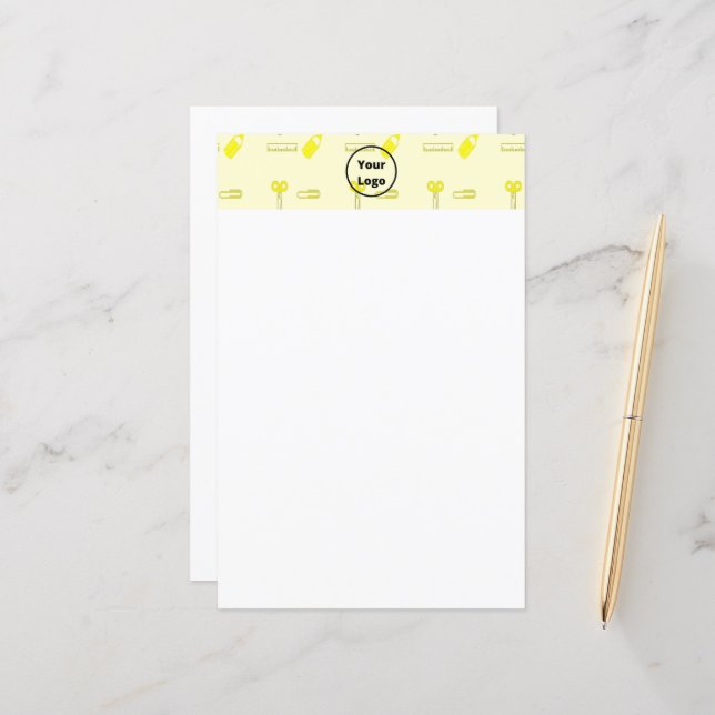 Yellow stationery business pattern (Front/Back In Situ)