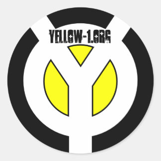 Yellow Stick Classic Round Sticker