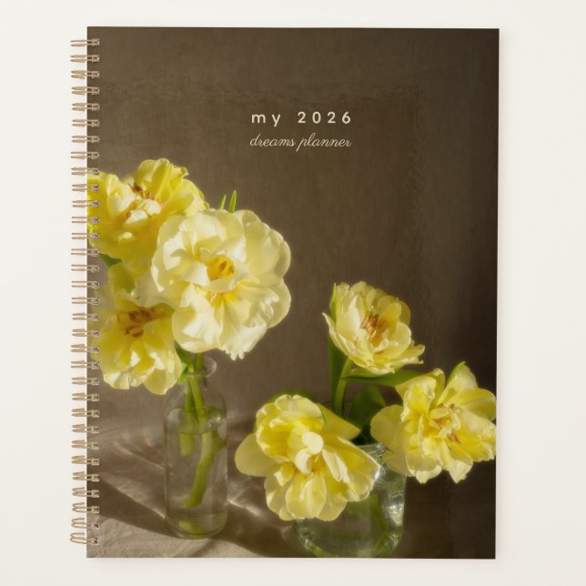 Yellow Still-Life tulips Planner (Front)