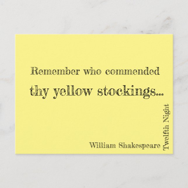 Yellow Stockings Postcard (Front)