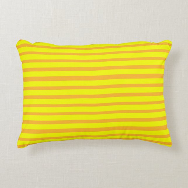 Yellow Stripe Accent Pillow (Front)