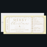 Yellow Stripe Concert Ticket Gift Voucher Card<br><div class="desc">This fake Christmas concert gift voucher design features a stripe design. All of the text is fully editable. For more advanced customization of this design,  simply select the "Customize It" button above.</div>