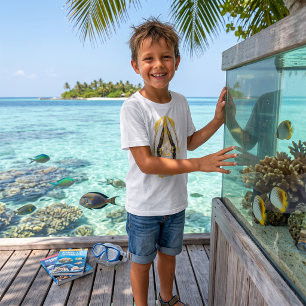 Yellow Striped Angelfish Portrait T-Shirt