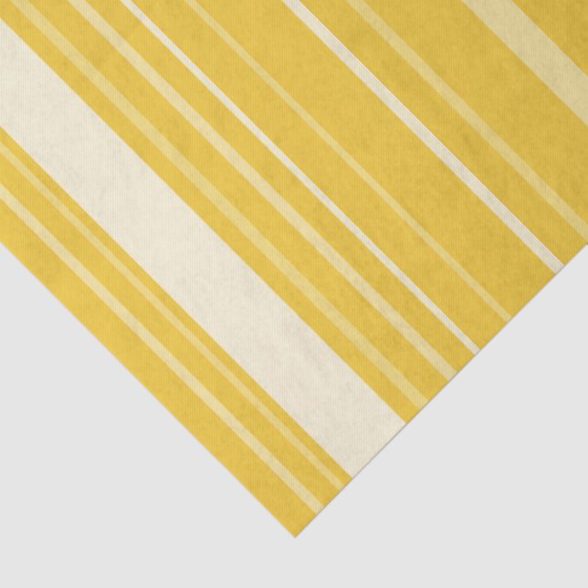 Yellow Striped Pattern Tissue Paper (Detail)