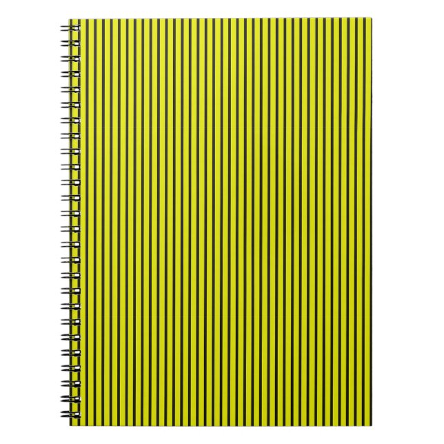 Yellow Striped texture Notebook (Front)