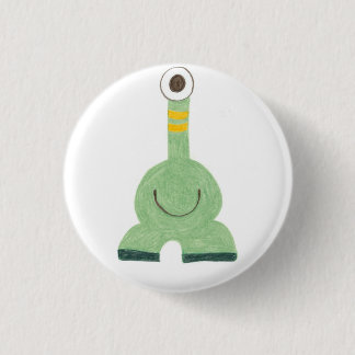 Yellow Stripes 1 Inch Round Button