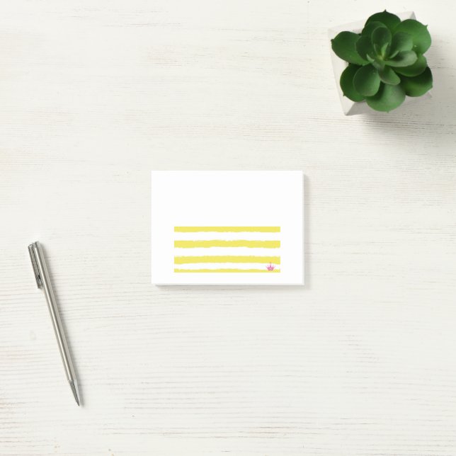 Yellow stripes and a pink crown Notes (Office)