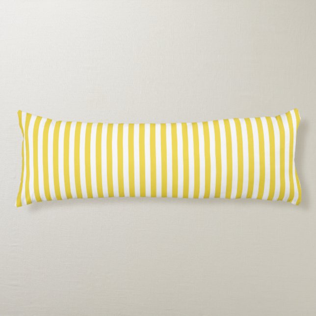 Yellow Stripes Body Pillow (Front)