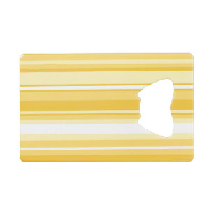 Yellow stripes credit card bottle opener