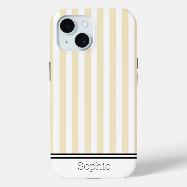Yellow Stripes Custom Samsung Case-Mate iPhone Case (Back)