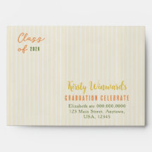 Yellow Stripes Lemons and Flowers Graduation