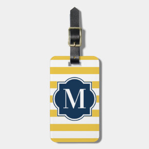 Yellow Stripes Luggage Tag
