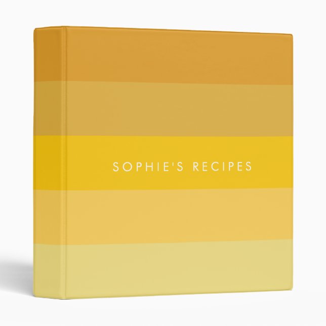 Yellow stripes pattern binder (Front/Spine)